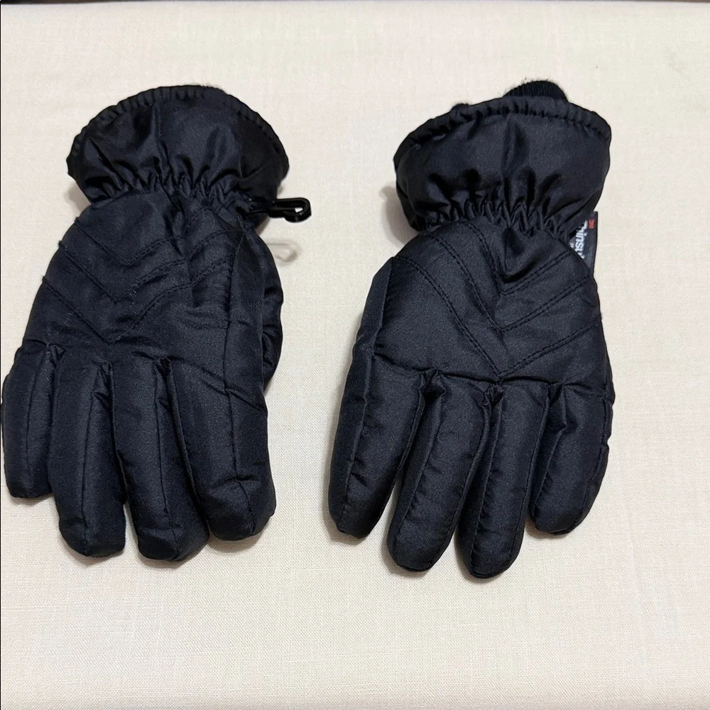 3M Thinsulate Kid Child S/M Black Insulated Snow Ski Gloves